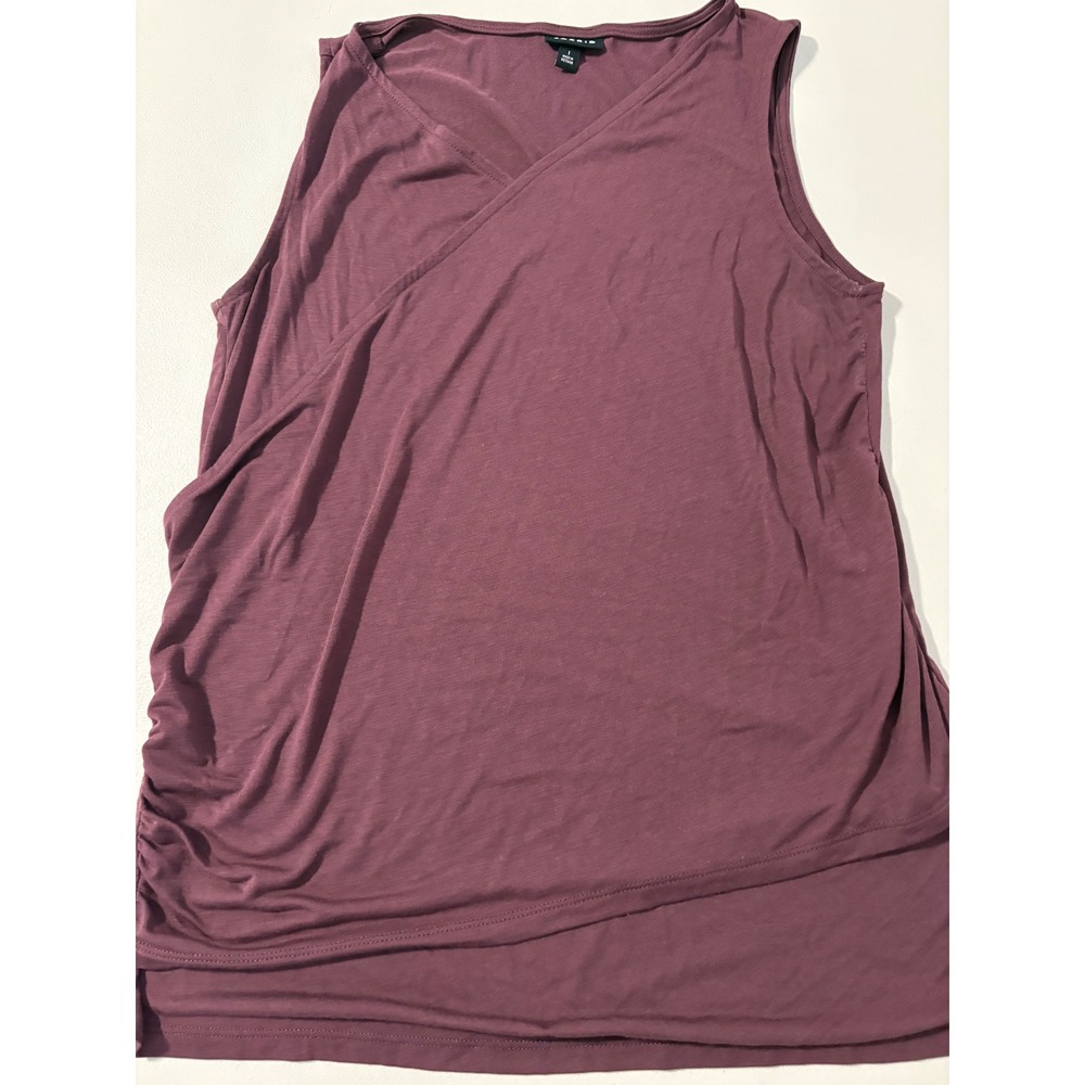 Torrid Womens Tank Top Sleeveless Cross Over Ruched‎ Purple Size 1 Plus Size